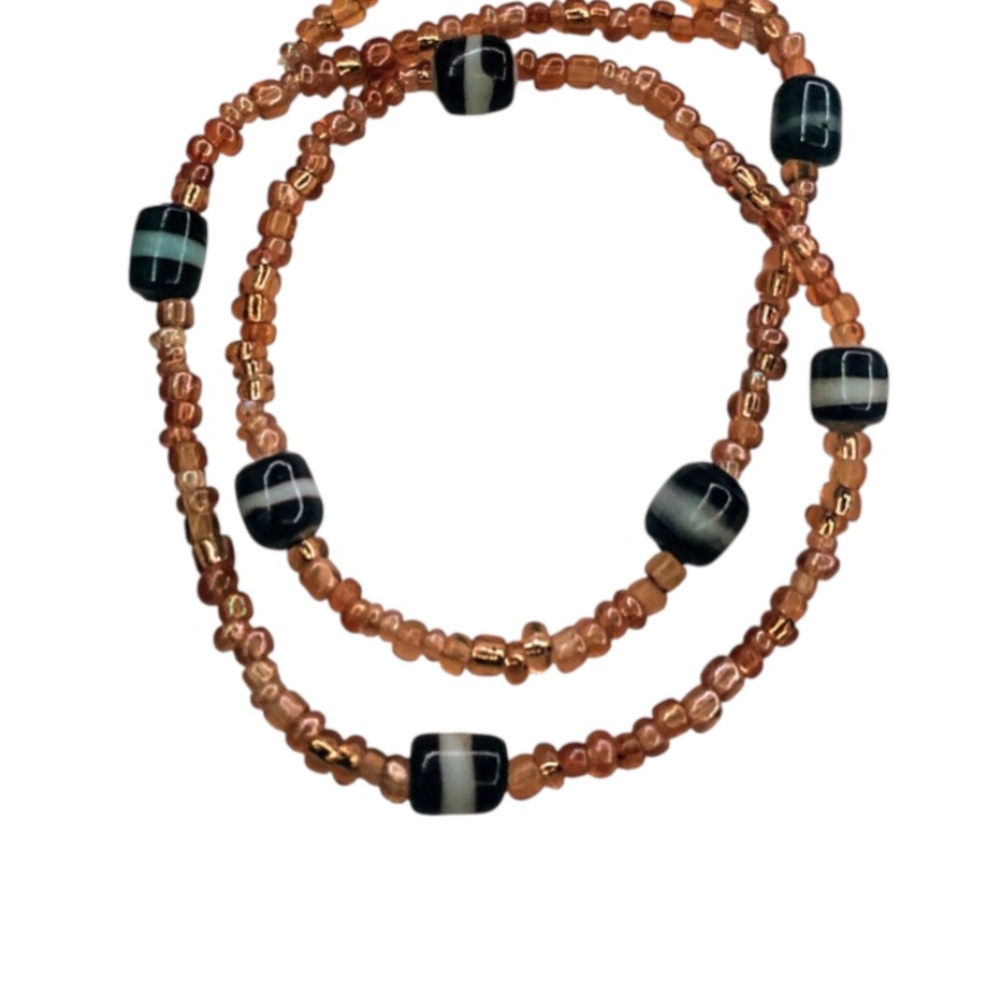 Black & Brown Stone Beaded Bracelet